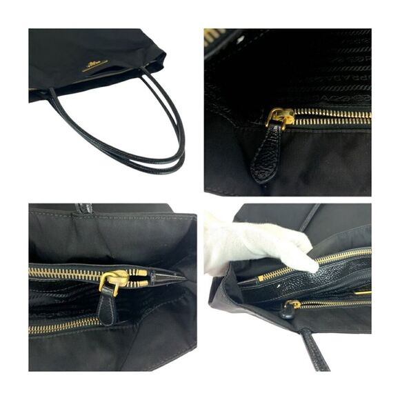 Prada Nylon Tessuto Triangle Logo Tote Bag - Picture 5 of 10